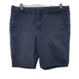 Khakis by Gap Navy Blue Bermuda Long Shorts Size 12 9 Inch 90s Mom